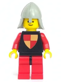 LEGO Classic - Knights Tournament Knight Black, Red Legs with Black Hips, Light Gray Neck-Protector minifigure