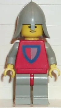 LEGO Classic - Knight, Shield Red/Gray, Light Gray Legs with Red Hips, Light Gray Neck-Protector minifigure
