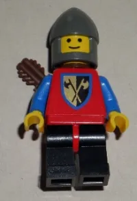 LEGO Crusader Axe - Black Legs with Red Hips, Dark Gray Chin-Guard, Quiver minifigure