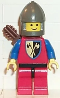 LEGO Crusader Axe - Red Legs with Black Hips, Dark Gray Chin-Guard, Quiver minifigure