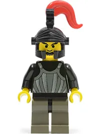 LEGO Fright Knights - Knight 1, Black Dragon Helmet, Red Plume minifigure