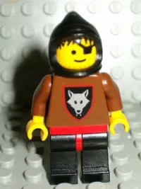 LEGO Wolfpack - Eye Patch, Brown Arms and Black Legs, Black Hood, no Cape minifigure