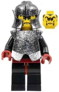 LEGO Knights Kingdom II - Shadow Knight, Speckle Black-Silver Armor and Helmet minifigure