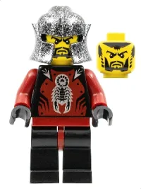 LEGO Knights Kingdom II - Shadow Knight, Speckle Black-Silver Helmet minifigure