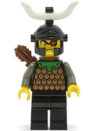 LEGO Knights Kingdom I - Gilbert the Bad, Black Dragon Helmet, Horns, Quiver minifigure