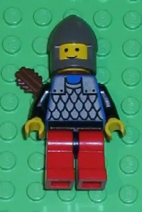 LEGO Scale Mail - Blue, Red Legs with Black Hips, Dark Gray Chin-Guard, Quiver minifigure