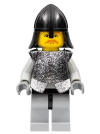 LEGO Breastplate - Armor over Light Bluish Gray, Black Neck-Protector, Brown Moustache minifigure