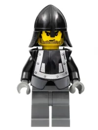 LEGO Breastplate - Armor over Black, Black Neck-Protector (Squire) minifigure
