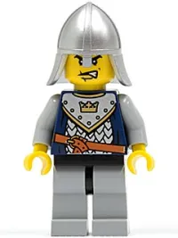 LEGO Fantasy Era - Crown Knight Scale Mail with Crown, Helmet with Neck Protector, Scar Across Lip minifigure