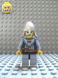 LEGO Fantasy Era - Crown Knight Scale Mail with Crown, Helmet with Neck Protector, White Moustache and Beard minifigure