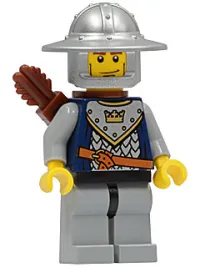 LEGO Fantasy Era - Crown Knight Scale Mail with Crown, Helmet with Broad Brim, Vertical Cheek Lines, Quiver minifigure