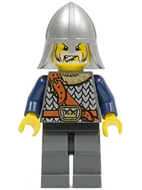 LEGO Fantasy Era - Crown Knight Scale Mail with Chest Strap, Helmet with Neck Protector, White Moustache and Beard minifigure