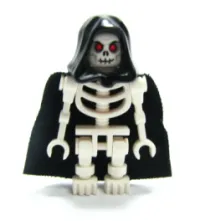 LEGO Fantasy Era - Skeleton Warrior 6, White, Black Hood and Cape minifigure