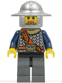 LEGO Fantasy Era - Crown Knight Scale Mail with Chest Strap, Helmet with Broad Brim, Brown Beard and Sideburns minifigure