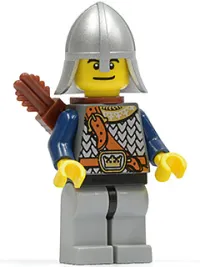 LEGO Fantasy Era - Crown Knight Scale Mail with Chest Strap, Helmet with Neck Protector, Dual Sided Head minifigure