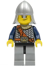 LEGO Fantasy Era - Crown Knight Scale Mail with Chest Strap, Helmet with Neck Protector, Crooked Smile minifigure