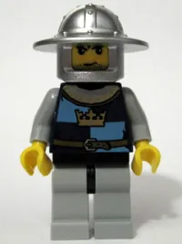 LEGO Fantasy Era - Crown Knight Quarters, Helmet with Broad Brim, Black Messy Hair and Stubble minifigure