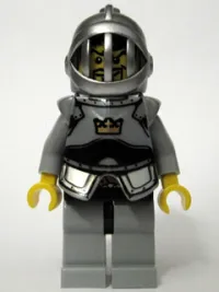 LEGO Fantasy Era - Crown Knight Scale Mail with Crown, Breastplate, Grille Helmet, Curly Eyebrows and Goatee minifigure