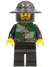 LEGO Kingdoms - Dragon Knight Quarters, Helmet with Broad Brim, Moustache and Stubble minifigure