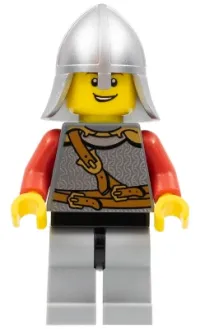 LEGO Kingdoms - Lion Knight Scale Mail with Chest Strap and Belt, Helmet with Neck Protector, Open Grin minifigure