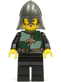 LEGO Kingdoms - Dragon Knight Quarters, Helmet with Neck Protector, Moustache and Stubble minifigure
