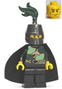 LEGO Kingdoms - Dragon Knight Quarters, Helmet Closed, Cape, Vertical Cheek Lines minifigure
