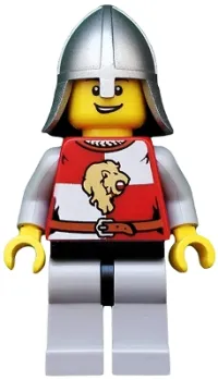 LEGO Kingdoms - Lion Knight Quarters, Helmet with Neck Protector, Open Grin minifigure