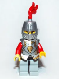 LEGO Kingdoms - Lion Knight Armor, Helmet Closed, Eyebrows and Goatee (Chess Bishop) minifigure