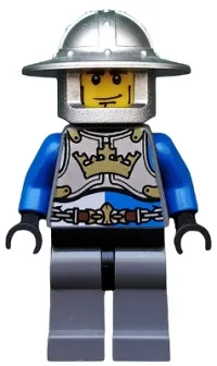 LEGO Castle - King's Knight Breastplate with Crown and Chain Belt, Helmet with Broad Brim, Cheek Lines minifigure