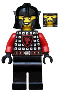 LEGO Castle - Dragon Knight Scale Mail with Dragon Shield, Cheek Protection Helmet, Missing Tooth Open Grin minifigure