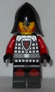 LEGO Castle - Dragon Knight Scale Mail with Dragon Shield and Shoulder Armor, Knee Pads, Helmet with Neck Protector, Angry Scowl minifigure