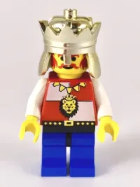 LEGO Royal Knights - King, Chrome Gold Crown, Lion Crest, Black Hips, Blue Legs minifigure