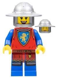 LEGO Lion Knight - Female, Flat Silver Broad Brim Helmet minifigure