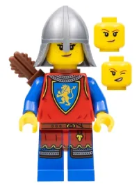 LEGO Lion Knight - Female, Flat Silver Neck Protector, Quiver, Freckles minifigure