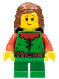 LEGO Forest Girl - Red, Long Hair minifigure