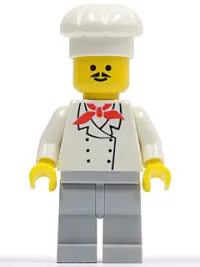 LEGO Chef - Light Bluish Gray Legs, Moustache minifigure
