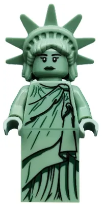 LEGO Lady Liberty, Series 6 (Minifigure Only without Stand and Accessories) - Rubber Hair with Tiara minifigure