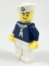 LEGO Sailor, Dark Blue Shirt and Anchor on Cap minifigure