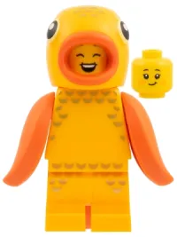 LEGO Goldfish Costume Fan, Series 28 (Minifigure Only without Stand and Accessories) minifigure