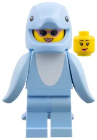 LEGO Dolphin Costume Fan, Series 28 (Minifigure Only without Stand and Accessories) minifigure