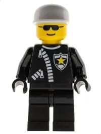 LEGO Police - Zipper with Sheriff Star, White Cap minifigure