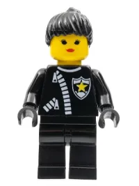 LEGO Police - Zipper with Sheriff Star, Black Ponytail Hair minifigure