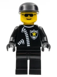 LEGO Police - Zipper with Sheriff Star, Black Cap, Black Sunglasses minifigure