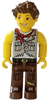 LEGO Jake, Light Gray Torso, Brown Legs minifigure