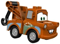LEGO Duplo Tow Mater - Dark Orange Hook Base, Silver Wheels minifigure