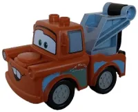 LEGO Duplo Tow Mater - Light Bluish Gray Hook Base and Wheels minifigure