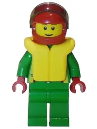 LEGO Octan - Green Jacket with Pockets, Brown Eyebrows, Thin Grin minifigure