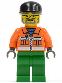 LEGO Sanitary Engineer 2 - Green Legs, Glasses and Beard minifigure