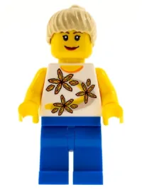 LEGO Yellow Flowers - Tan Ponytail, Blue Legs minifigure