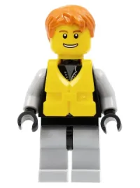 LEGO Jet Skier Male, Life Jacket Center Buckle minifigure